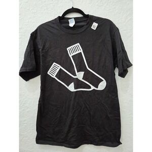 Sox Logo Graphic T-Shirt Mens Medium Black Short Sleeve Cotton Tee